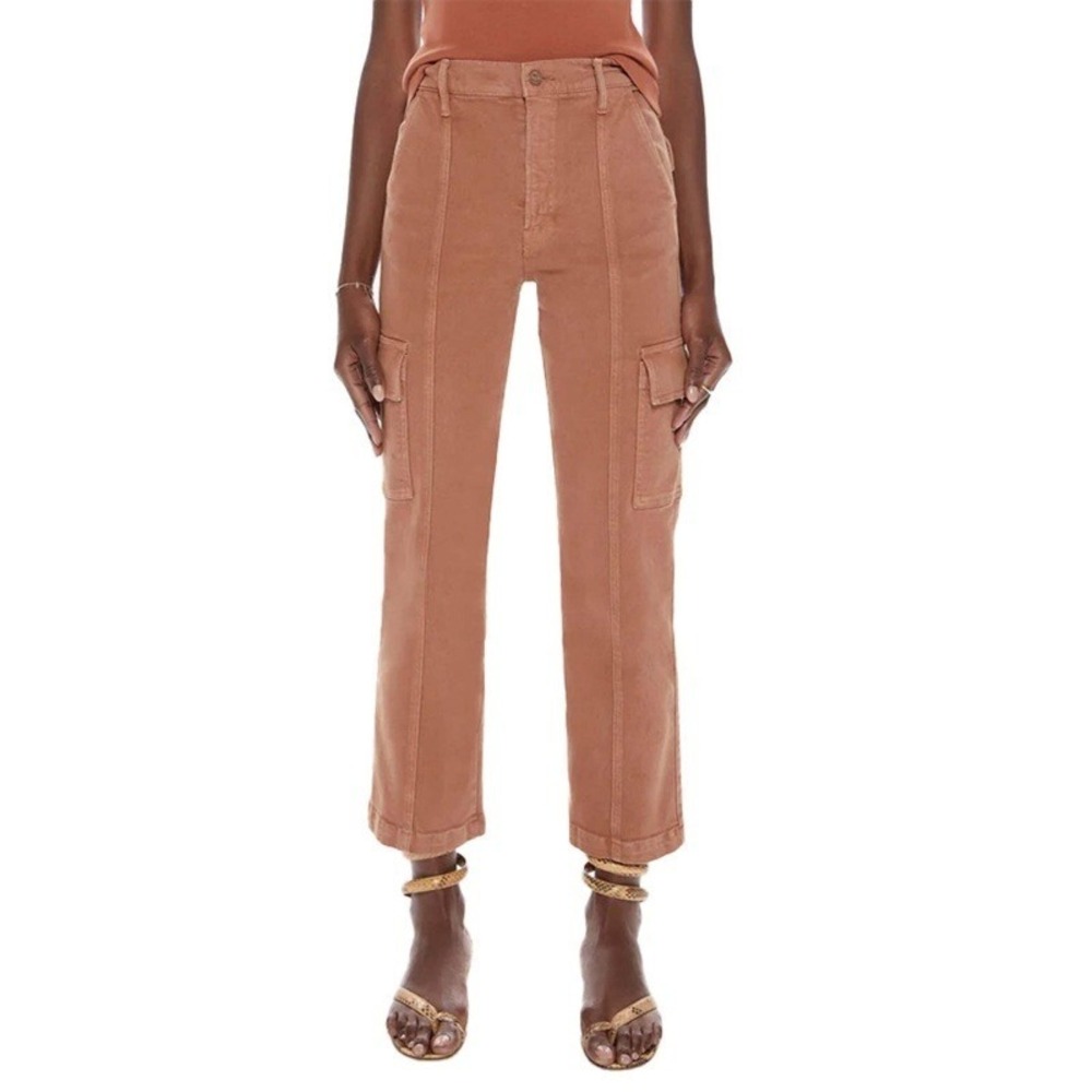 Mother The Rambler Cargo Ankle Jeans Second Chance Brown 26 High Rise Straight